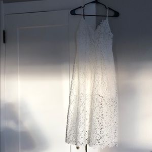 ASTR Lace Midi Dress in White (size m)